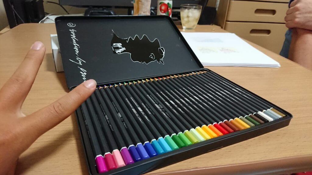 水彩画の色鉛筆